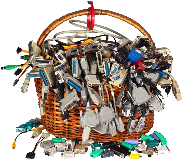 Wicker basket overflowing with computer cables {{brizy_dc_image_alt imageSrc=